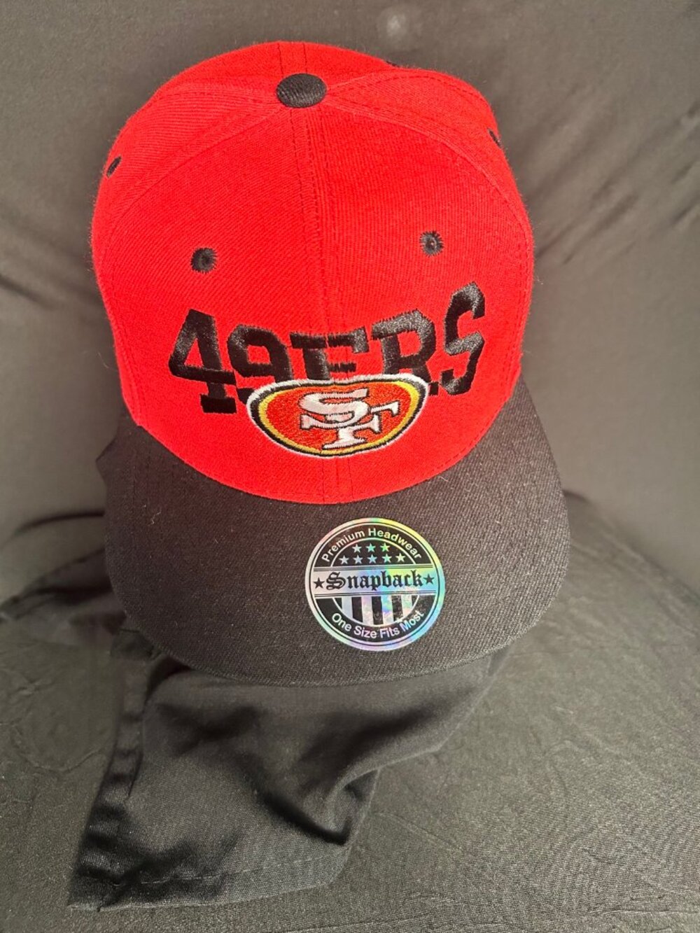 San Francisco 49ers Snapback Hat Red Black Two-Tone One Size Unbranded